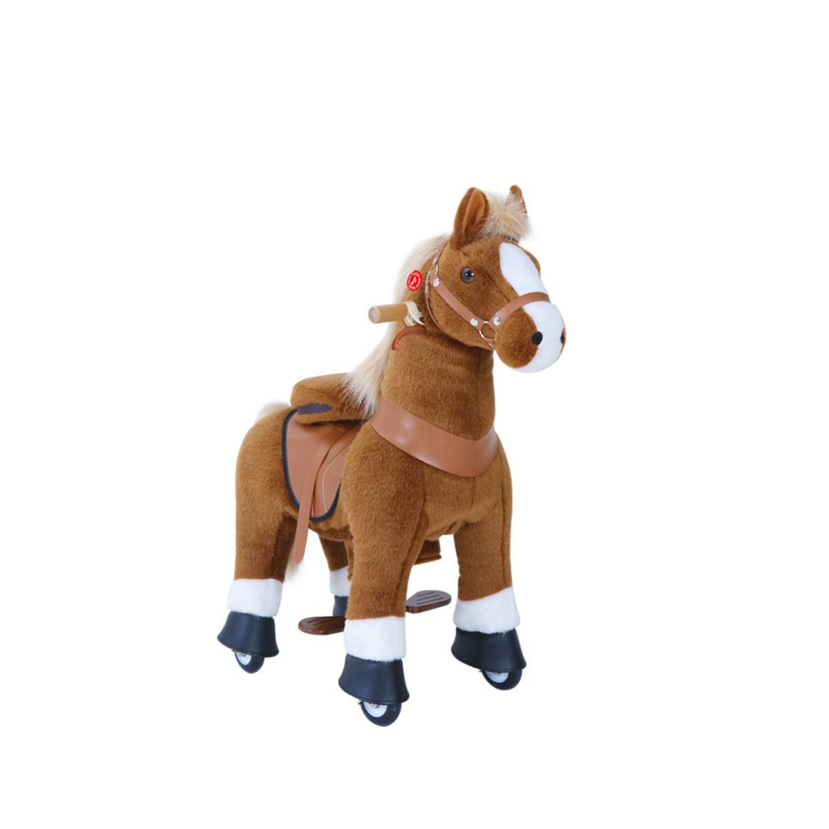 Ponycycle Poney à monter Marron avec sabot blanc Petit Modèle pour 3 à 5 ans