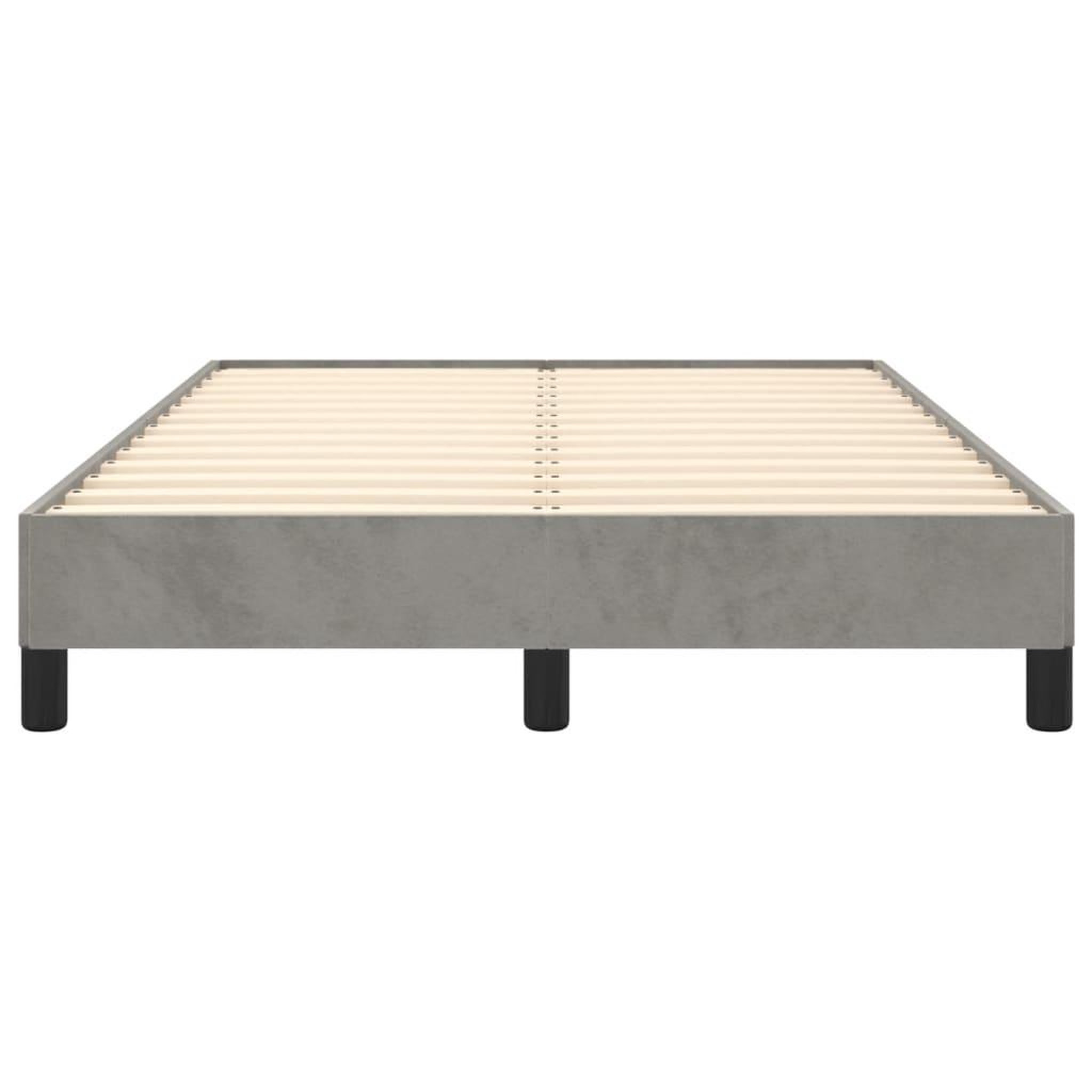 Voir la diapositive 5 : VIDAXL Cadre de lit sans matelas gris clair 120x190 cm velours