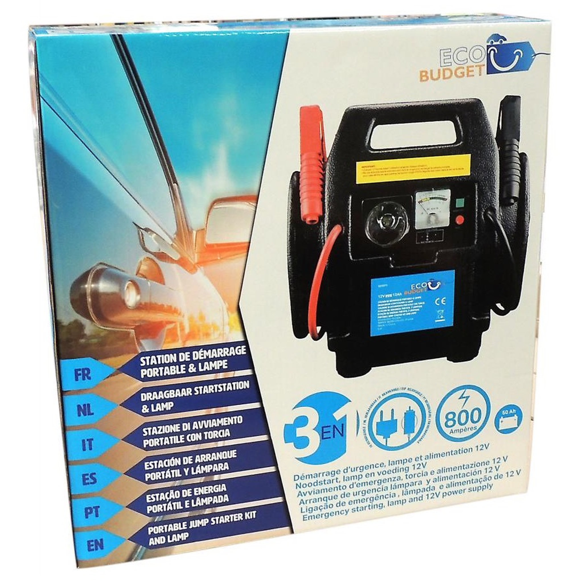 Voir la diapositive 2 : ECOBUDGET Booster de batterie station de démarrage - 800A