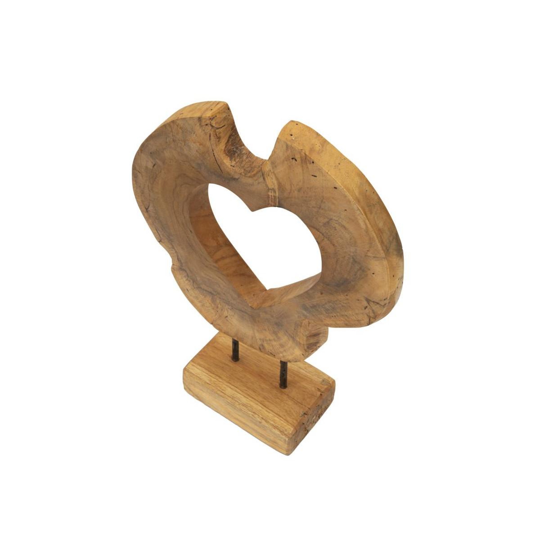 Voir la diapositive 3 : Paris Prix Objet déco cœur en teck  hasi  38cm naturel