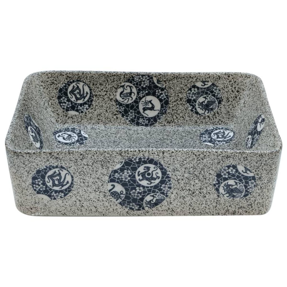 VIDAXL Vasque a poser multicolore rectangulaire 46x35,5x13cm ceramique