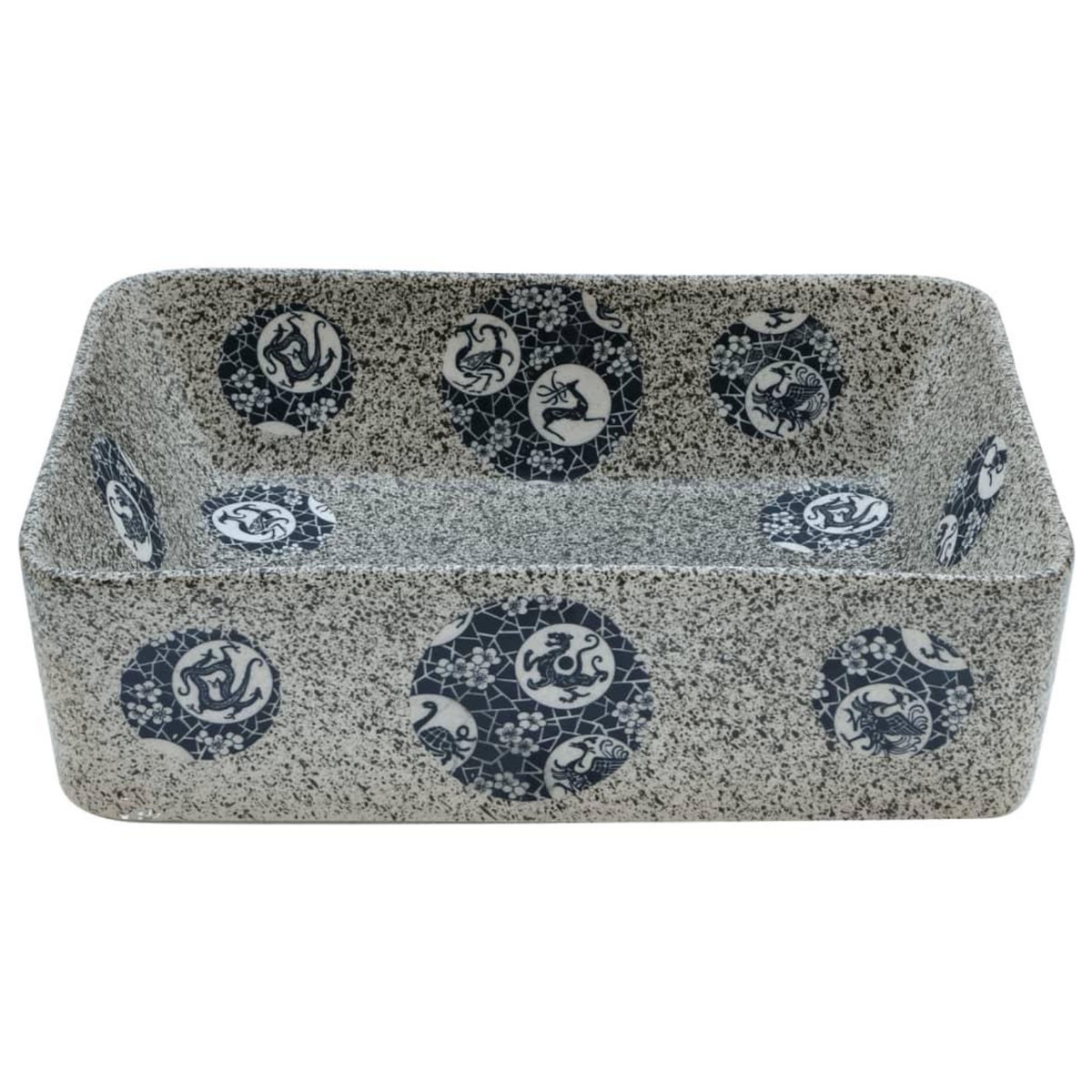 VIDAXL Vasque a poser multicolore rectangulaire 46x35,5x13cm ceramique