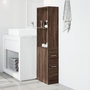 Voir la diapositive 3 : VIDAXL Armoire de salle de bain etroite avec roulettes chene marron