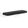 Voir la diapositive 6 : VIDAXL Coussins de plancher de palette lot de 2 Coton Noir