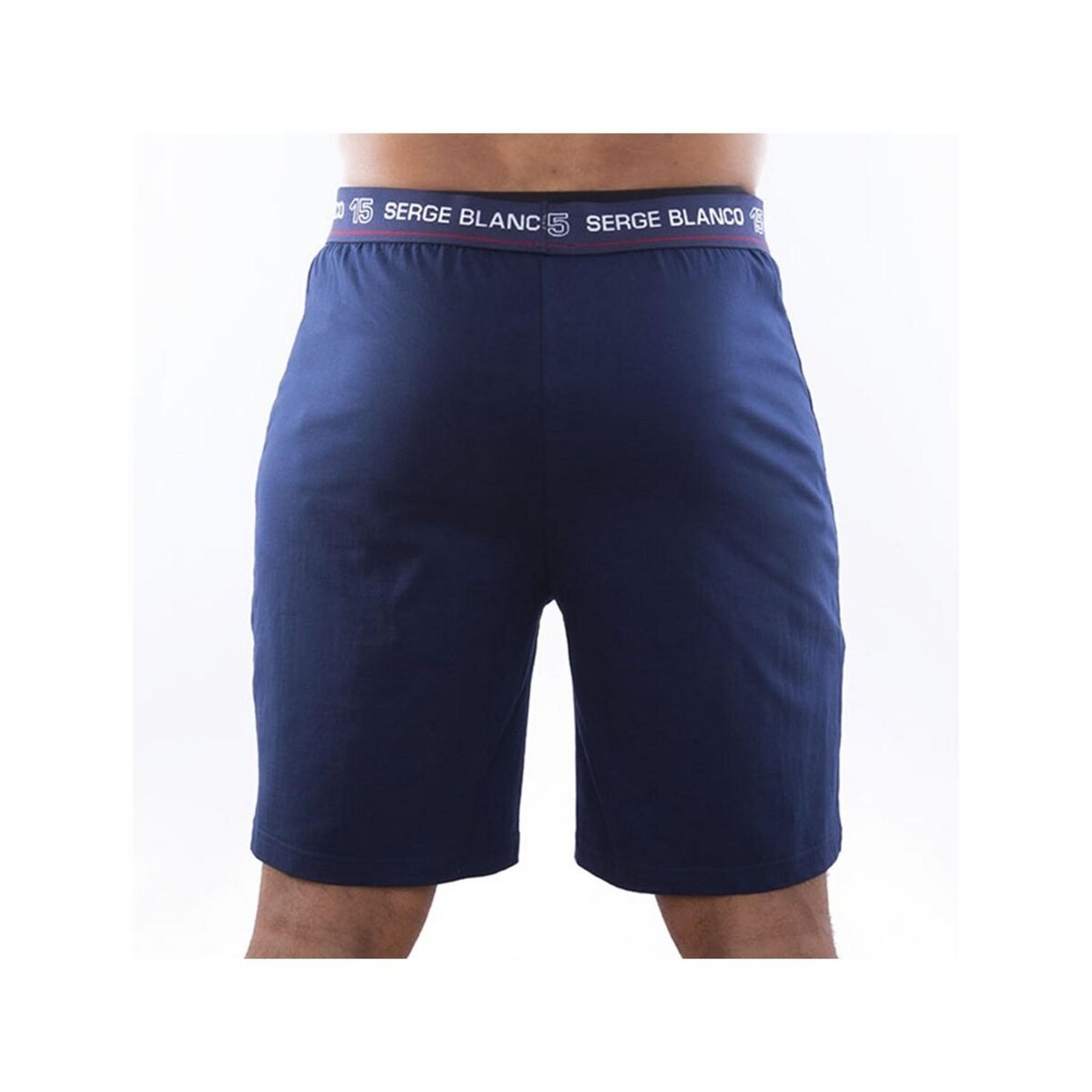 SERGE BLANCO Ensemble homme Pyjama court T-shirt col tunisien Vintage