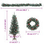 Voir la diapositive 6 : VIDAXL Ensemble de decoration de porte de Noël 4 pcs PVC