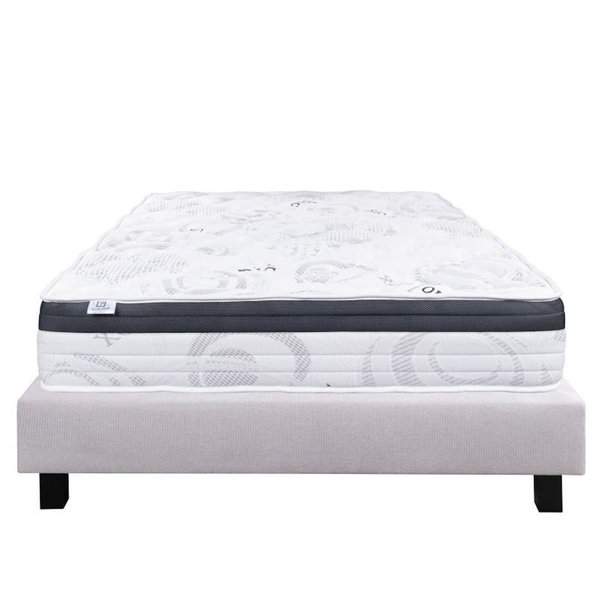 LUXURY LITERIE Ensemble literie mousse, Sleeplux Ferme, Gris