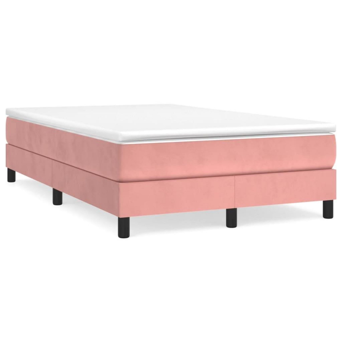 VIDAXL Cadre de lit sans matelas rose 120x200 cm velours