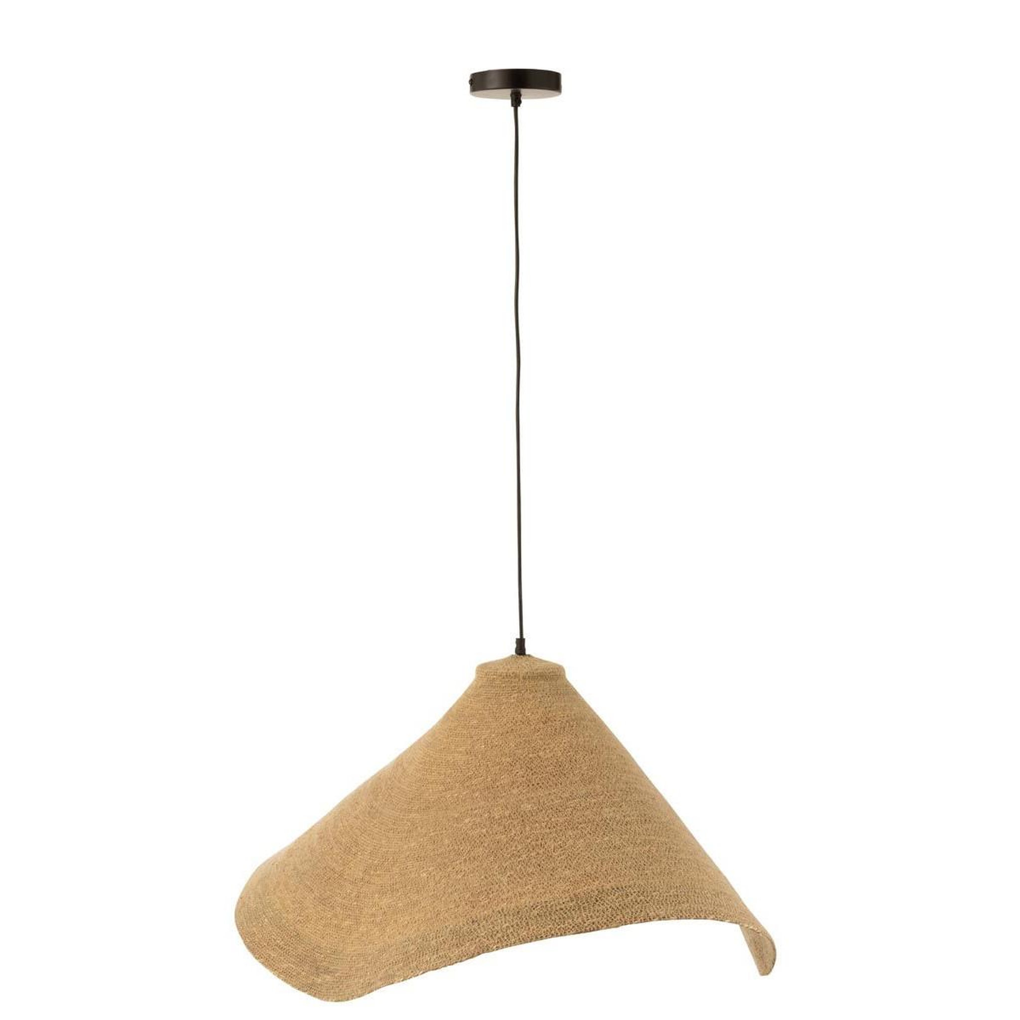 Voir la diapositive 2 : J-LINE Lampe Suspension en Jonc  Cône  82cm Naturel