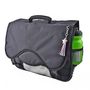 Voir la diapositive 4 : AUCHAN Cartable 41 cm CM1/CM2 noir pochette grise argentée