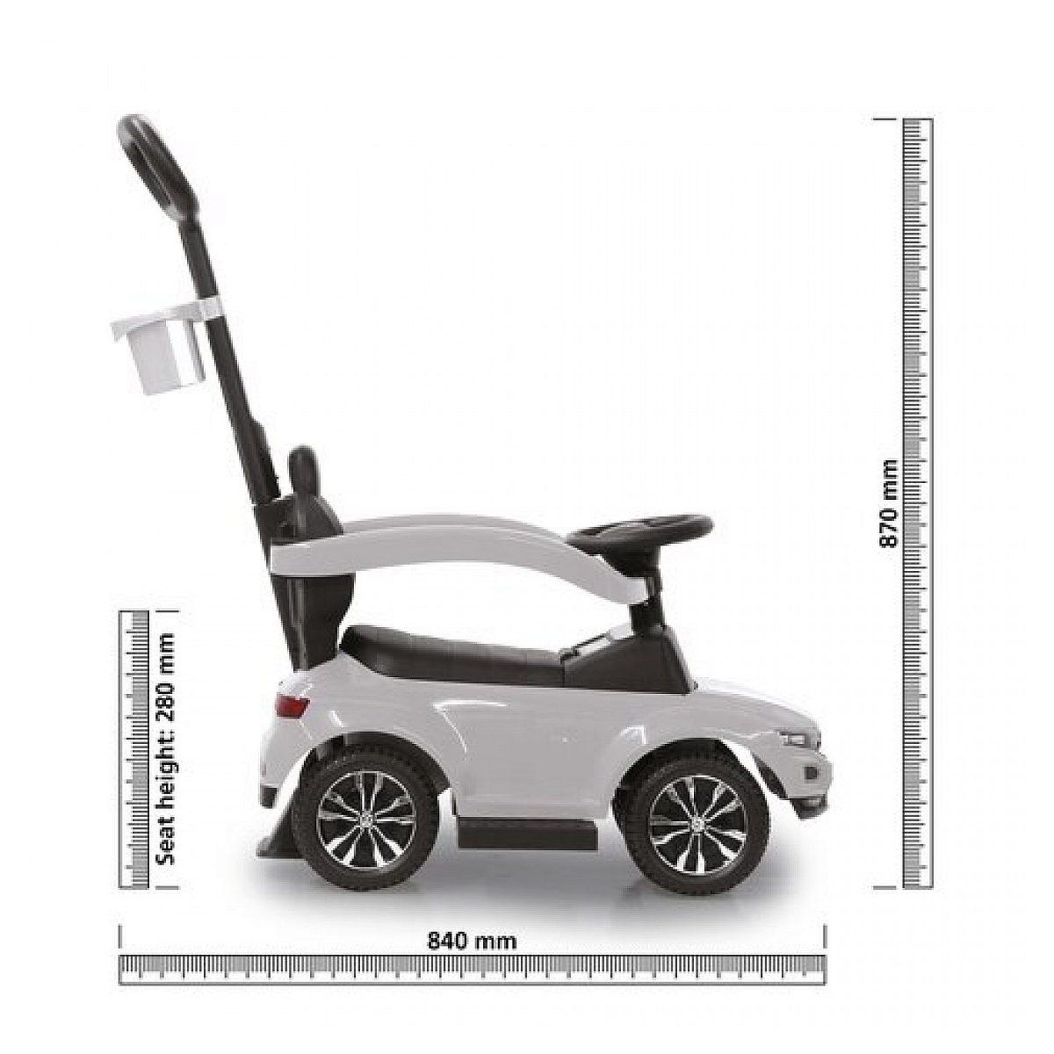 Voir la diapositive 4 : Jamara Push-car vw t-roc 3en1 blanc