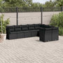Voir la diapositive 1 : VIDAXL Salon de jardin 9 pcs avec coussins noir resine tressee