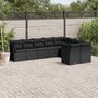 Voir la diapositive 1 : VIDAXL Salon de jardin 9 pcs avec coussins noir resine tressee