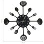 Voir la diapositive 5 : VIDAXL Horloge murale et cuillere avec fourchette Noir 40 cm Aluminium
