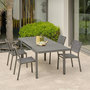 Voir la diapositive 3 : Paris Prix Ensemble Table de Jardin Extensible & 4 Chaises  Dania & Stockholm  160-210cm Anthracite