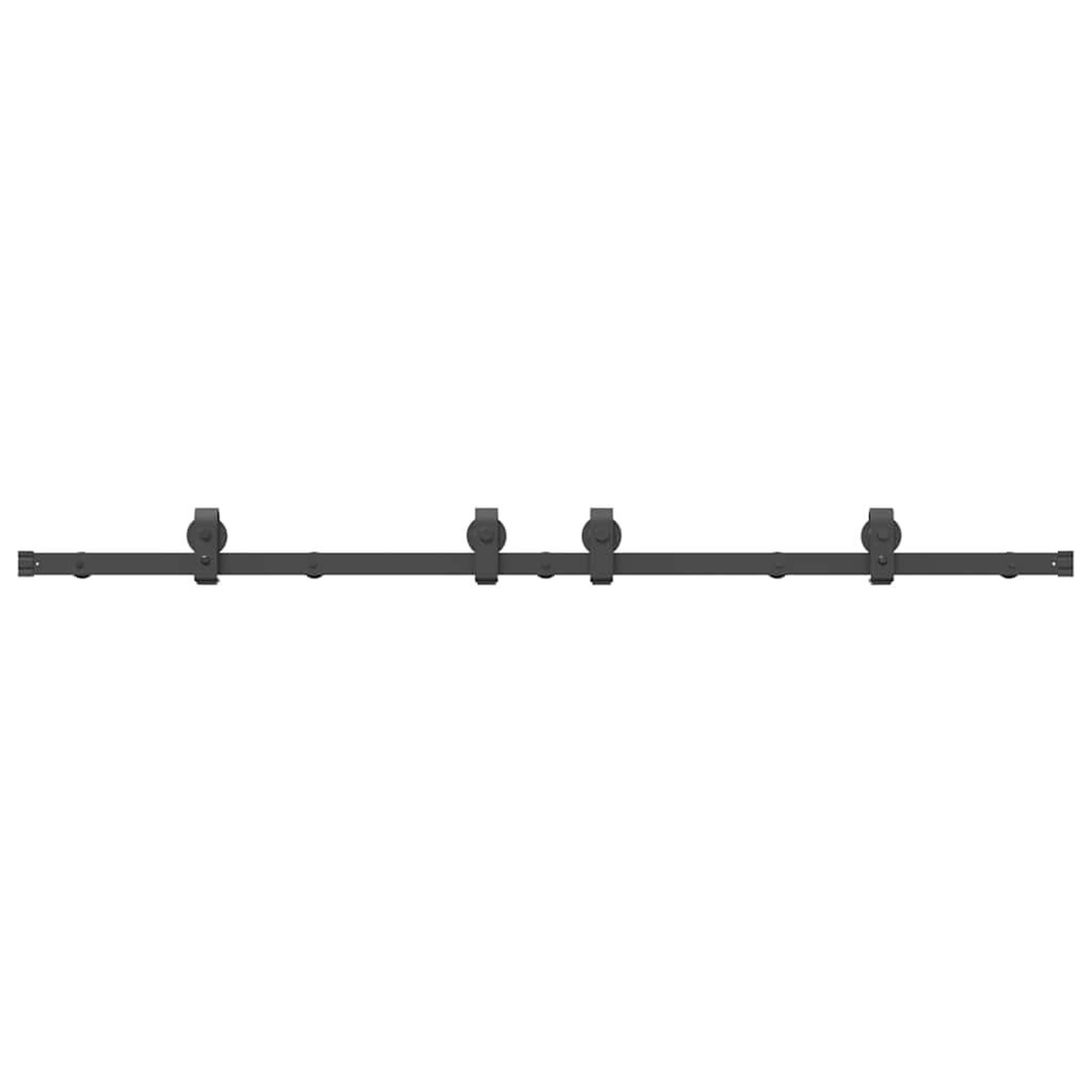 Voir la diapositive 2 : VIDAXL Kit de quincaillerie de porte coulissante 183 cm Acier Noir