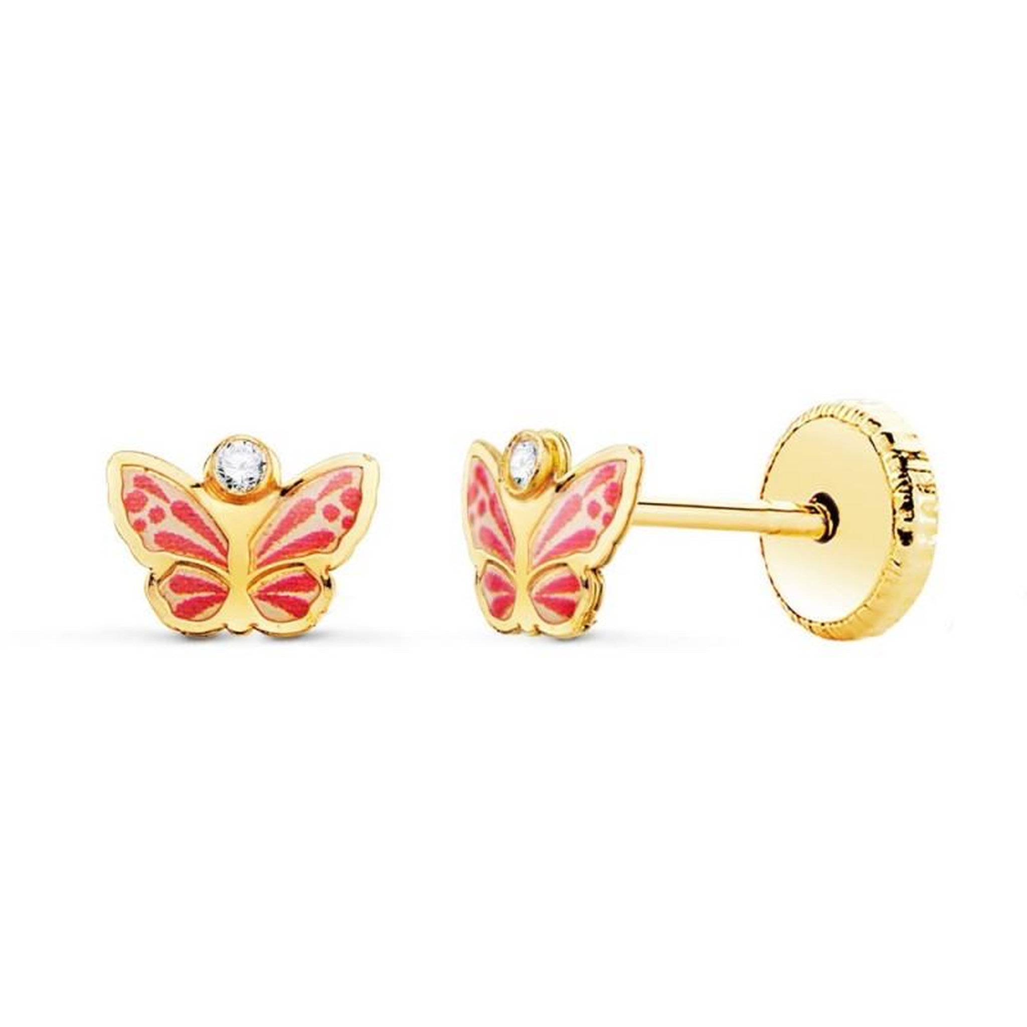 L'ATELIER D'AZUR Boucles d'Oreilles  Or 18 Carats 750/000  Jaune - Papillon