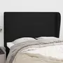 VIDAXL Tete de lit avec oreilles Noir 147x23x118/128 cm Tissu