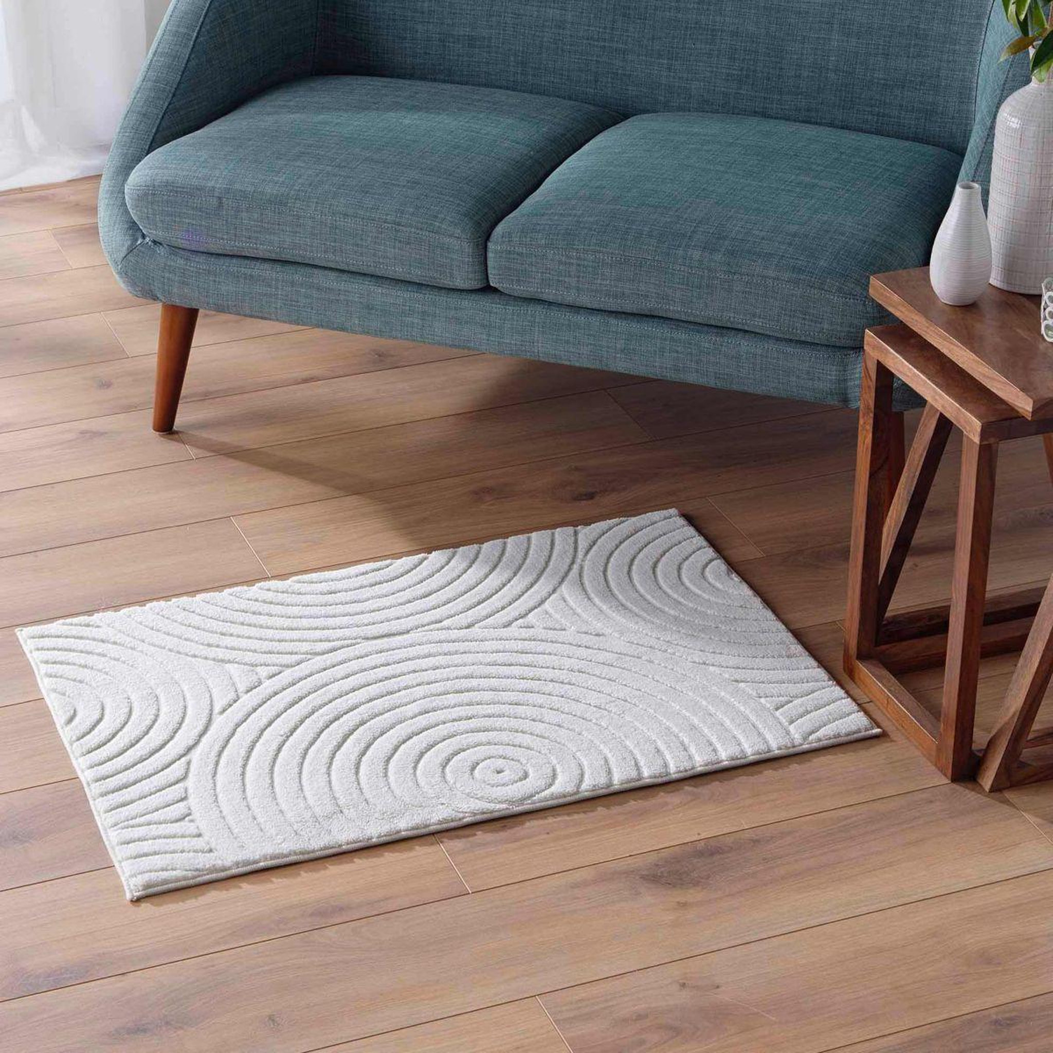 Voir la diapositive 4 : Douceur d'Intérieur Tapis déco relief  lazio  60x90cm naturel