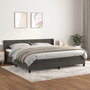 Voir la diapositive 1 : VIDAXL Sommier a lattes de lit et matelas Gris fonce 200x200cm Velours