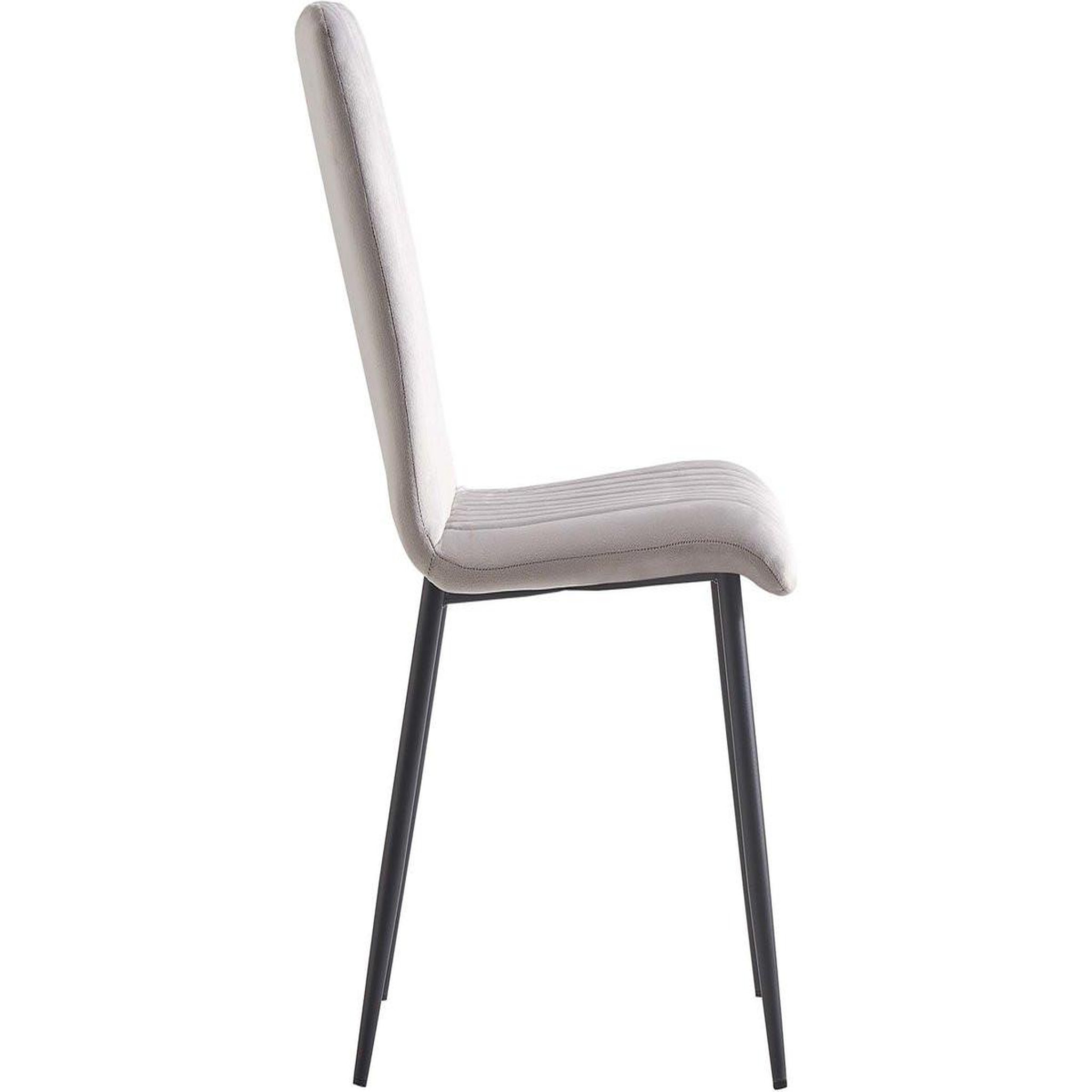 Voir la diapositive 3 : Habitat et Jardin Lot de 2 chaises en velours  henley  - gris clair