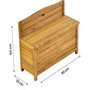 Voir la diapositive 3 : Habitat et Jardin Banc coffre de jardin en bois  Ben  - 90 x 33 x 60 cm - Marron