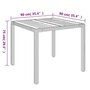 VIDAXL Table de jardin dessus en bois Noir 90x90x75 cm Resine tressee