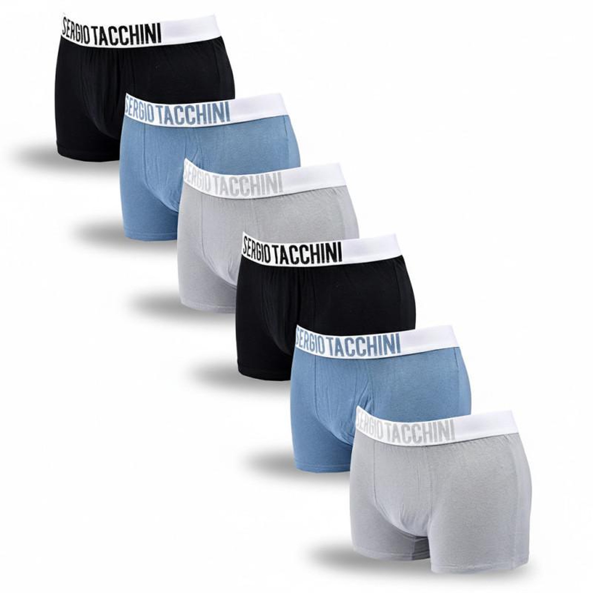 Voir la diapositive 1 : SERGIO TACCHINI Sergio Tacchini Pack de Boxers Homme Lot de 6