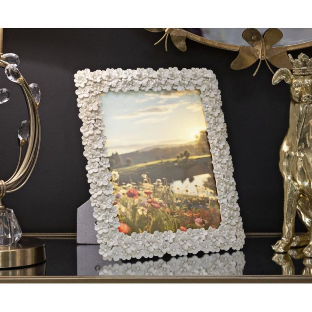 Paris Prix Cadre Photo Déco Fleurs  Gaspy  20x25cm Crème