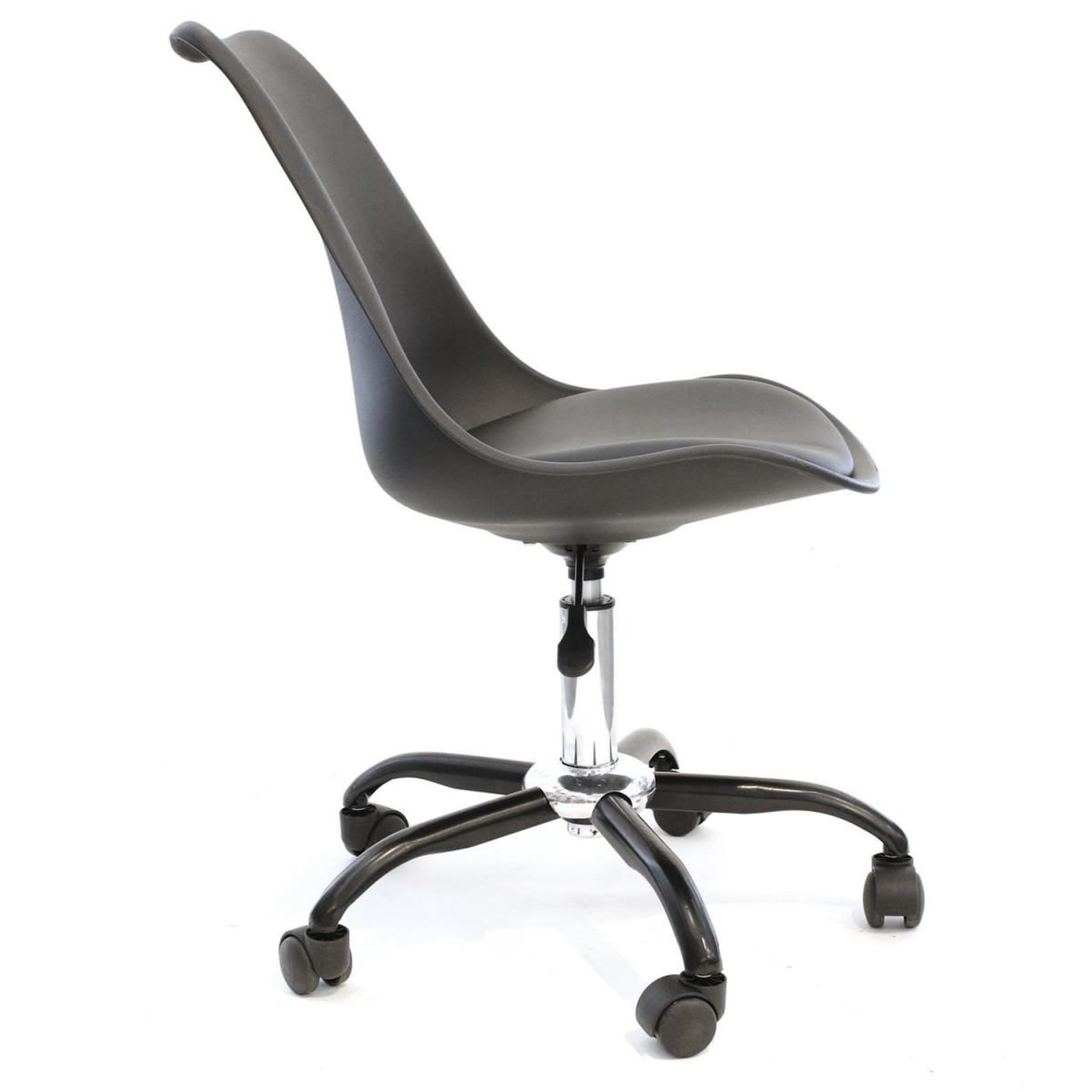 Voir la diapositive 3 : The Home Deco Factory Chaise de bureau design  kiruna  92cm noir
