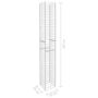 Voir la diapositive 6 : VIDAXL Paniers de gabion 3 pcs Acier galvanise 25x25x197 cm