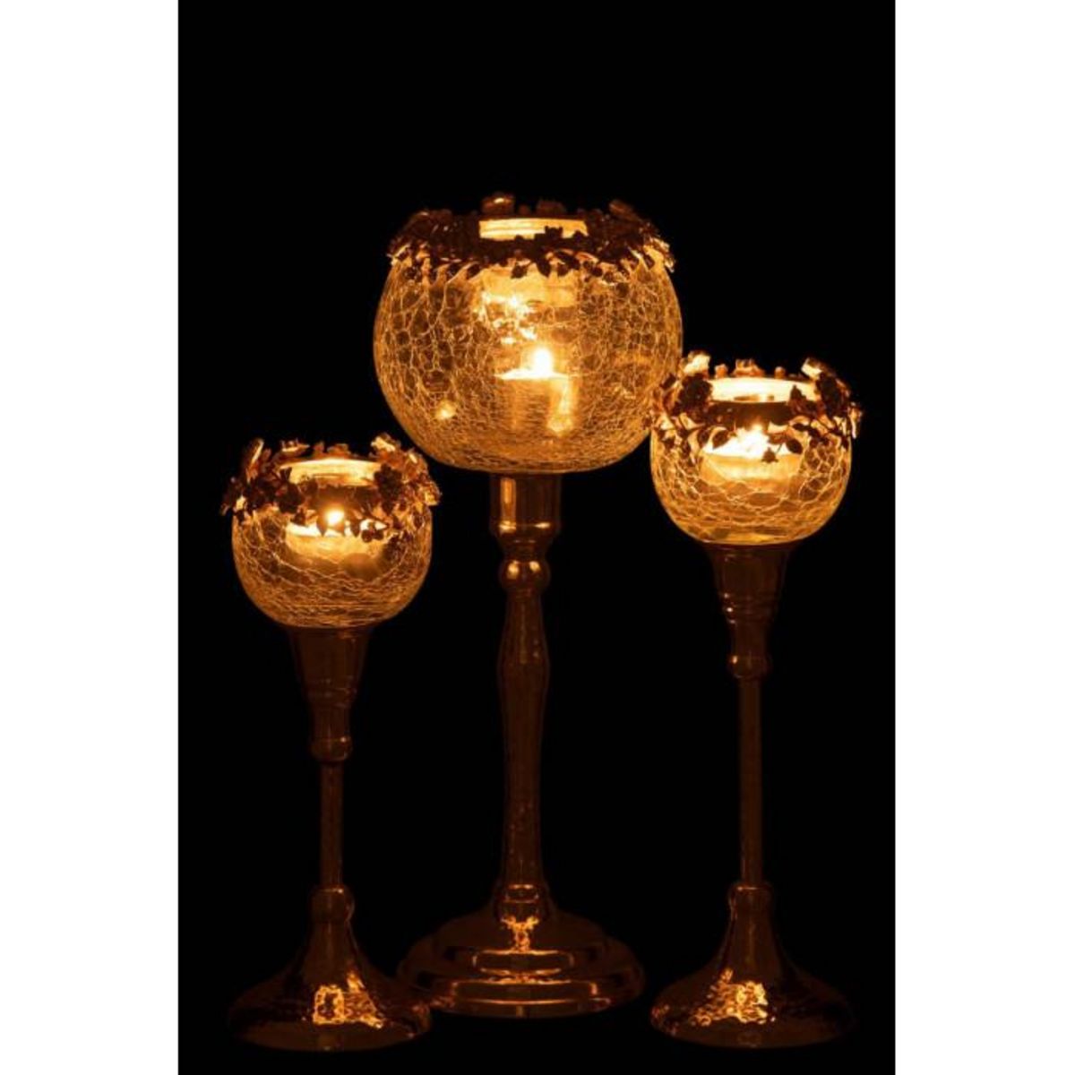 Paris Prix Photophore sur Pied Design  Volve  25cm Or