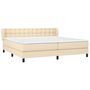 Voir la diapositive 3 : VIDAXL Sommier a lattes de lit avec matelas Creme 200x200 cm Tissu
