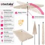Voir la diapositive 2 : tectake Parasol VANESSA 200 x 125 cm réglable en hauteur et inclinable