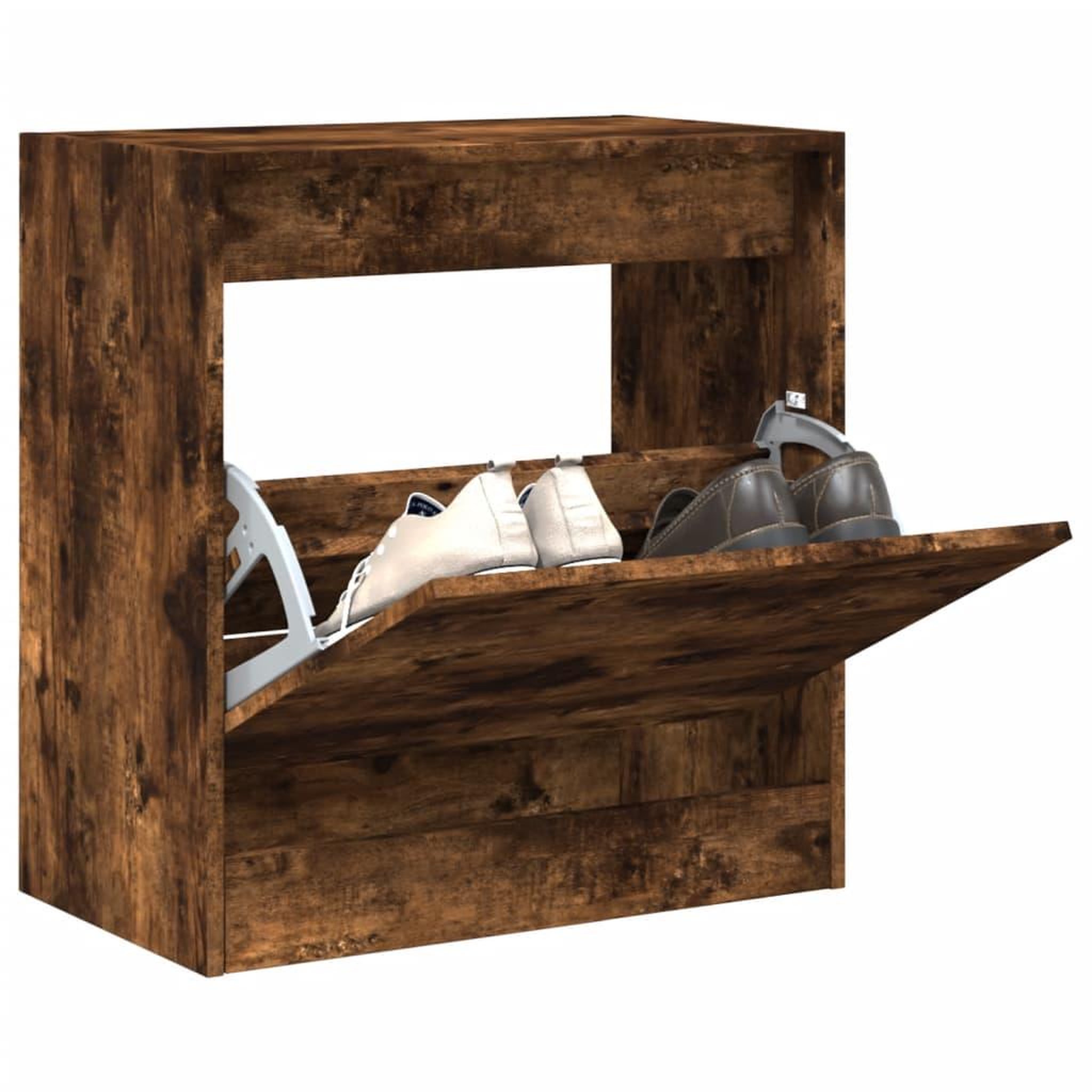 VIDAXL Armoire a chaussures chene fume 60x34x63,5 cm bois d'ingenierie