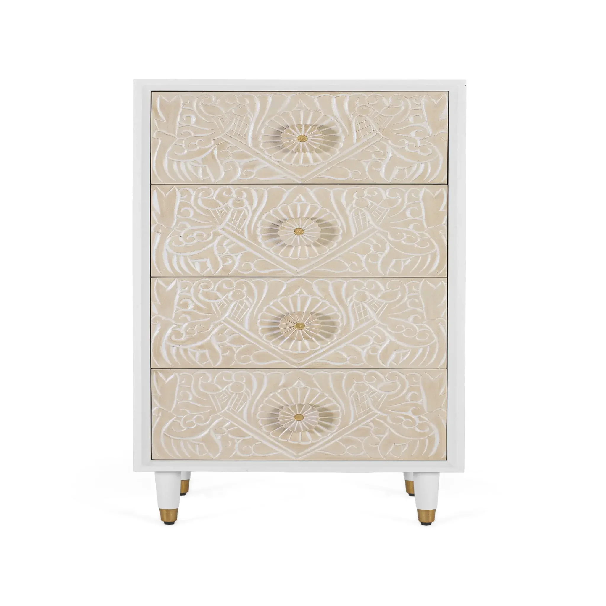 GINER Y COLOMER SL Commode haute en bois de manguier 60 cm style méditerranéen moderne