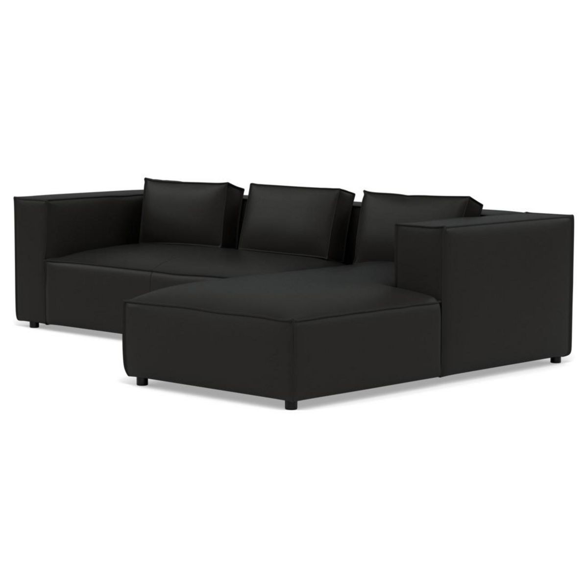 LISA DESIGN Stella - canapé d'angle droit 4 places en simili