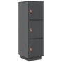 Voir la diapositive 2 : VIDAXL Buffet haut Gris 34x40x108,5 cm Bois massif de pin