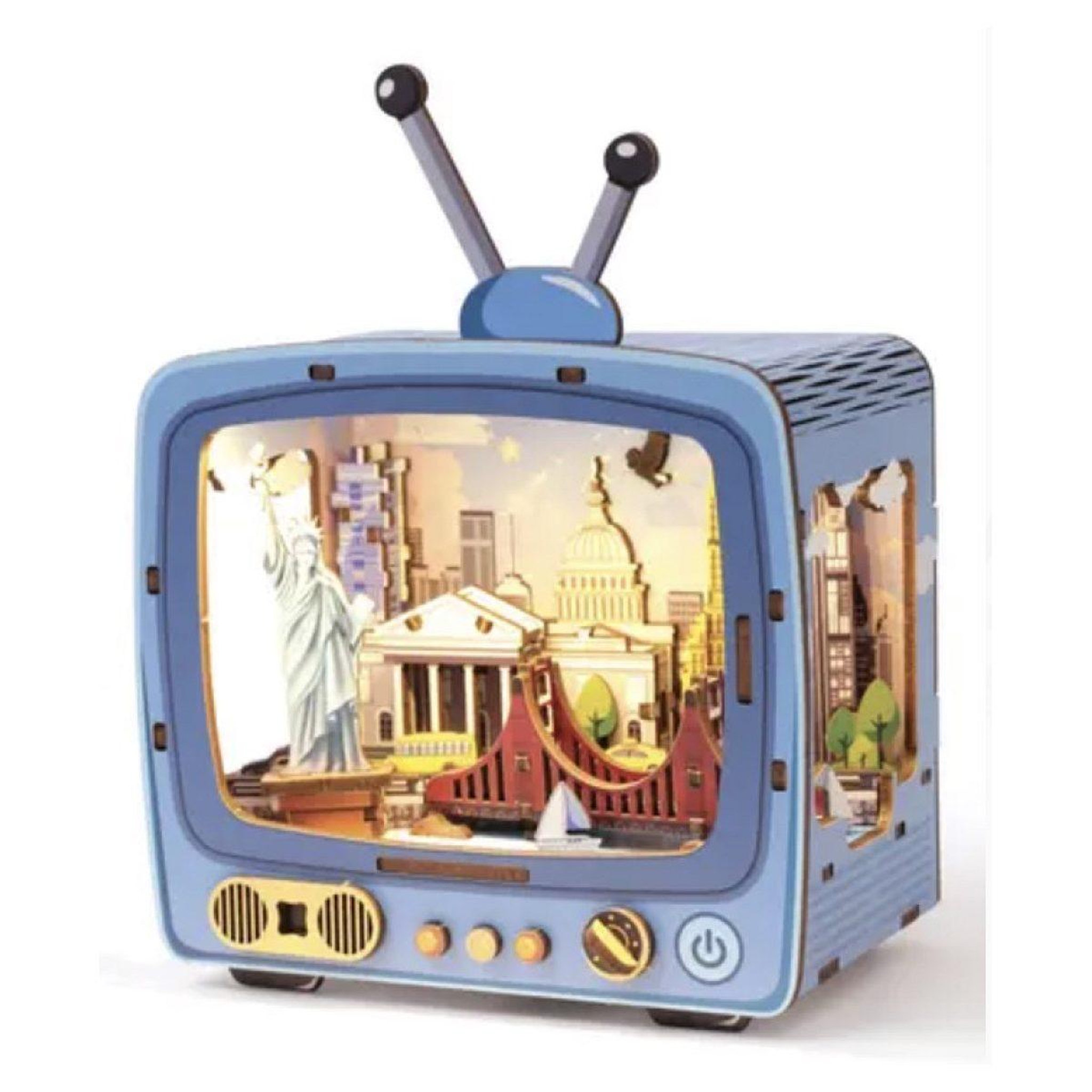 Voir la diapositive 2 : GRAINE CRÉATIVE Maquette 3d bois - tv new york