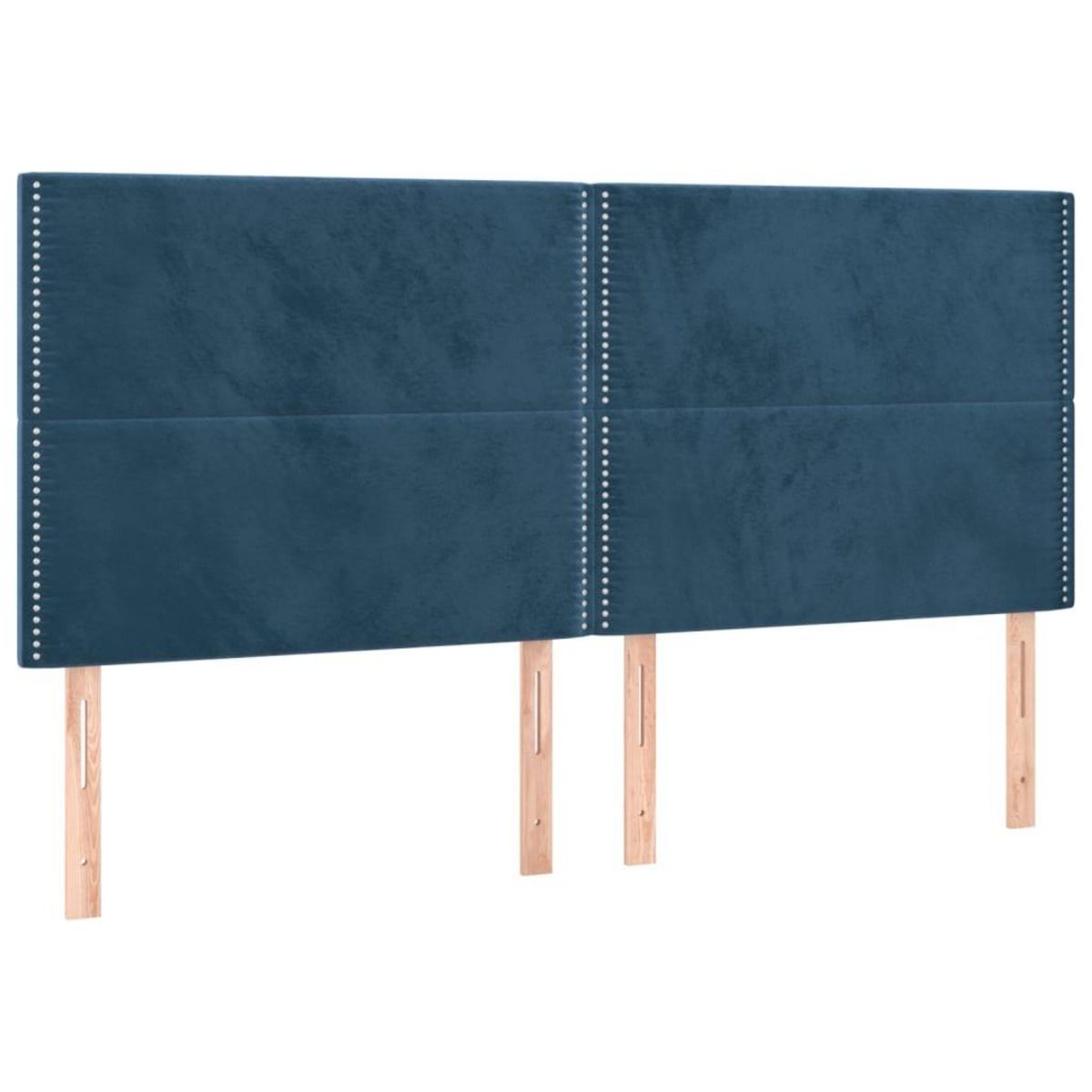 VIDAXL Tetes de lit 4 pcs Bleu fonce 100x5x78/88 cm Velours