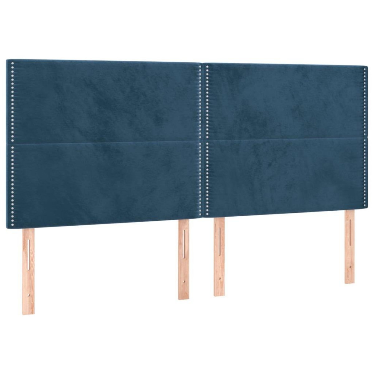VIDAXL Tetes de lit 4 pcs Bleu fonce 100x5x78/88 cm Velours