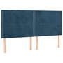 Voir la diapositive 2 : VIDAXL Tetes de lit 4 pcs Bleu fonce 100x5x78/88 cm Velours