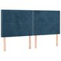 Voir la diapositive 2 : VIDAXL Tetes de lit 4 pcs Bleu fonce 100x5x78/88 cm Velours
