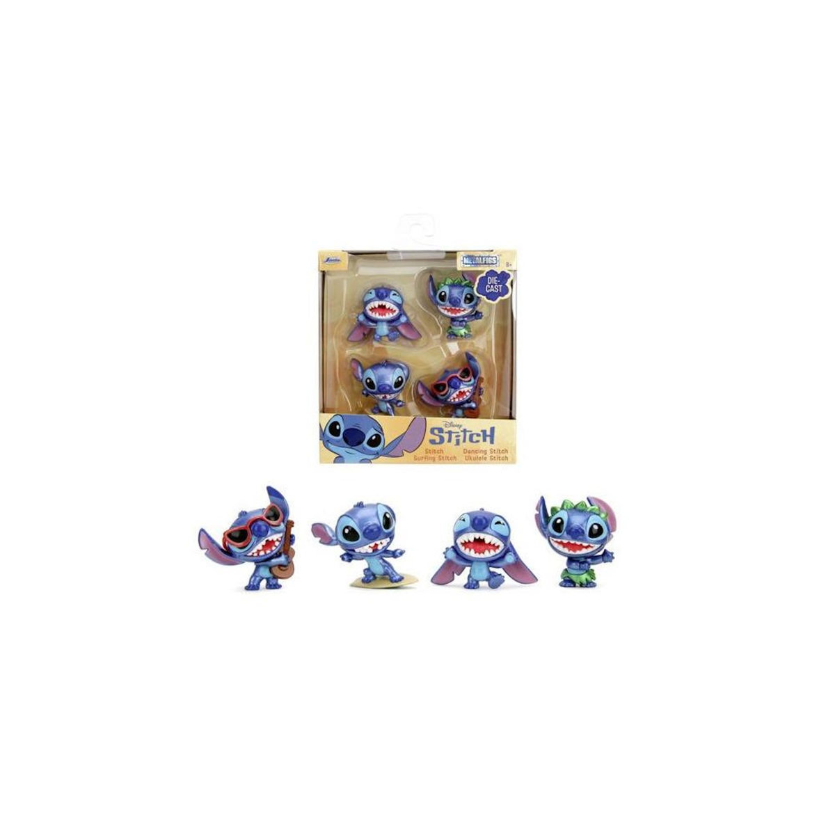 JACQUELINE RIU Jada - Figurines Stitch - 6cm - Set 4 pieces - Des 8 ans