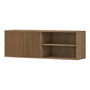 Voir la diapositive 1 : BEST MOBILIER Portmore - meuble tv suspendu - effet bois - 2 niches et 1 porte - 150 cm