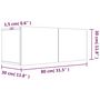 Voir la diapositive 6 : VIDAXL Meuble TV sonoma gris 80x30x30 cm bois d'ingenierie