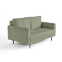 Voir la diapositive 2 : LISA DESIGN Charlie - canapé droit 2 places - en velours côtelé