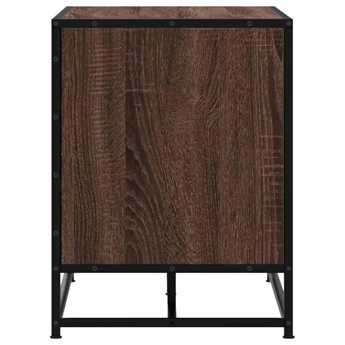 VIDAXL Banc a chaussures chene marron bois d'ingenierie et metal