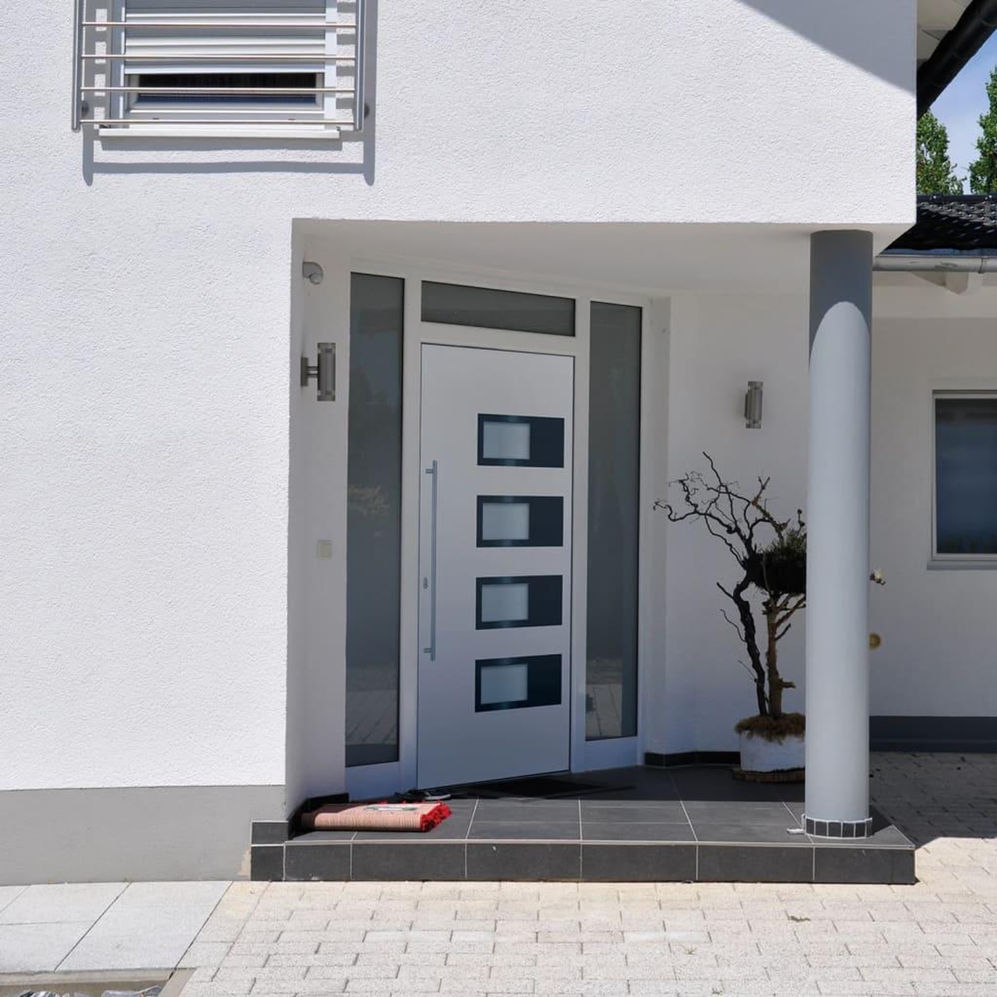 VIDAXL Porte d'entree Blanc 100x210 cm Aluminium et PVC