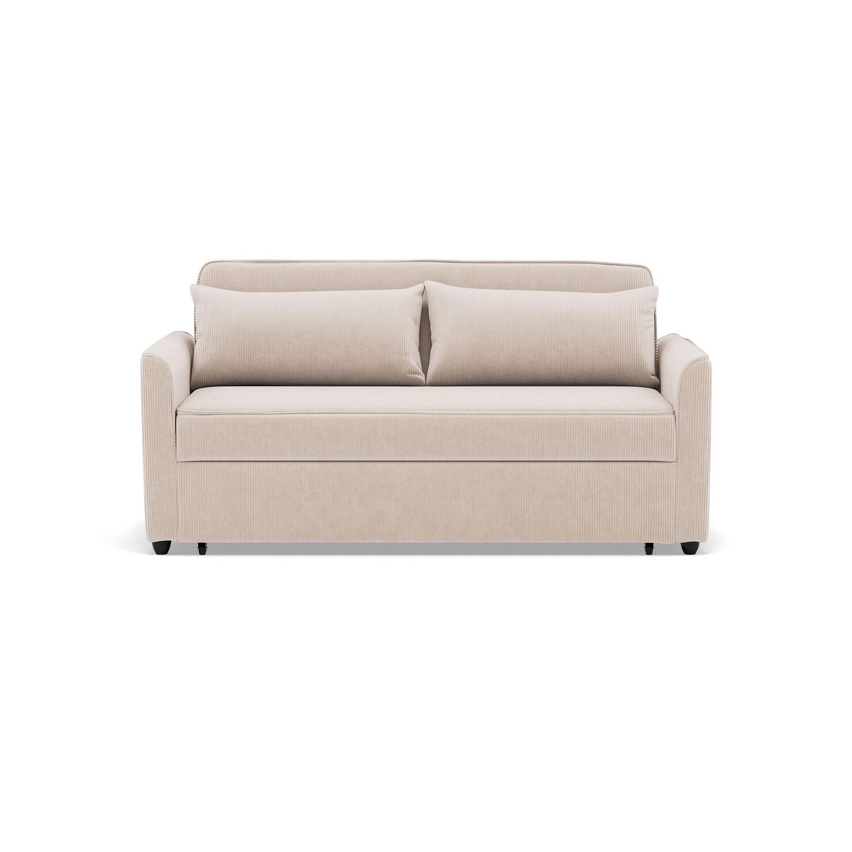 BEST MOBILIER Ernest - canapé droit 3 places convertible en velours côtelé